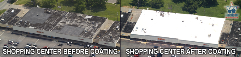 Shopping Center Roof Coating