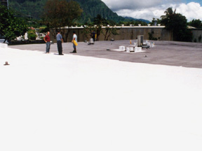 Modified Bitumen Roof After Elastomeric Roof Coating System Complete
