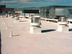 Polyurethane Foam Roof After Recoating